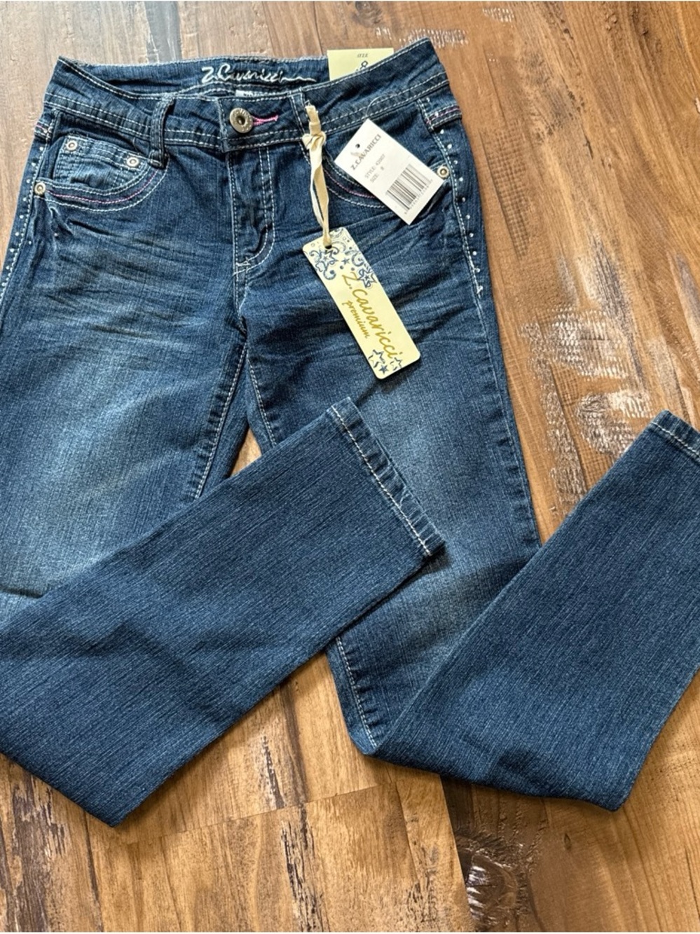 Casual Dark Blue Girls Jeans
